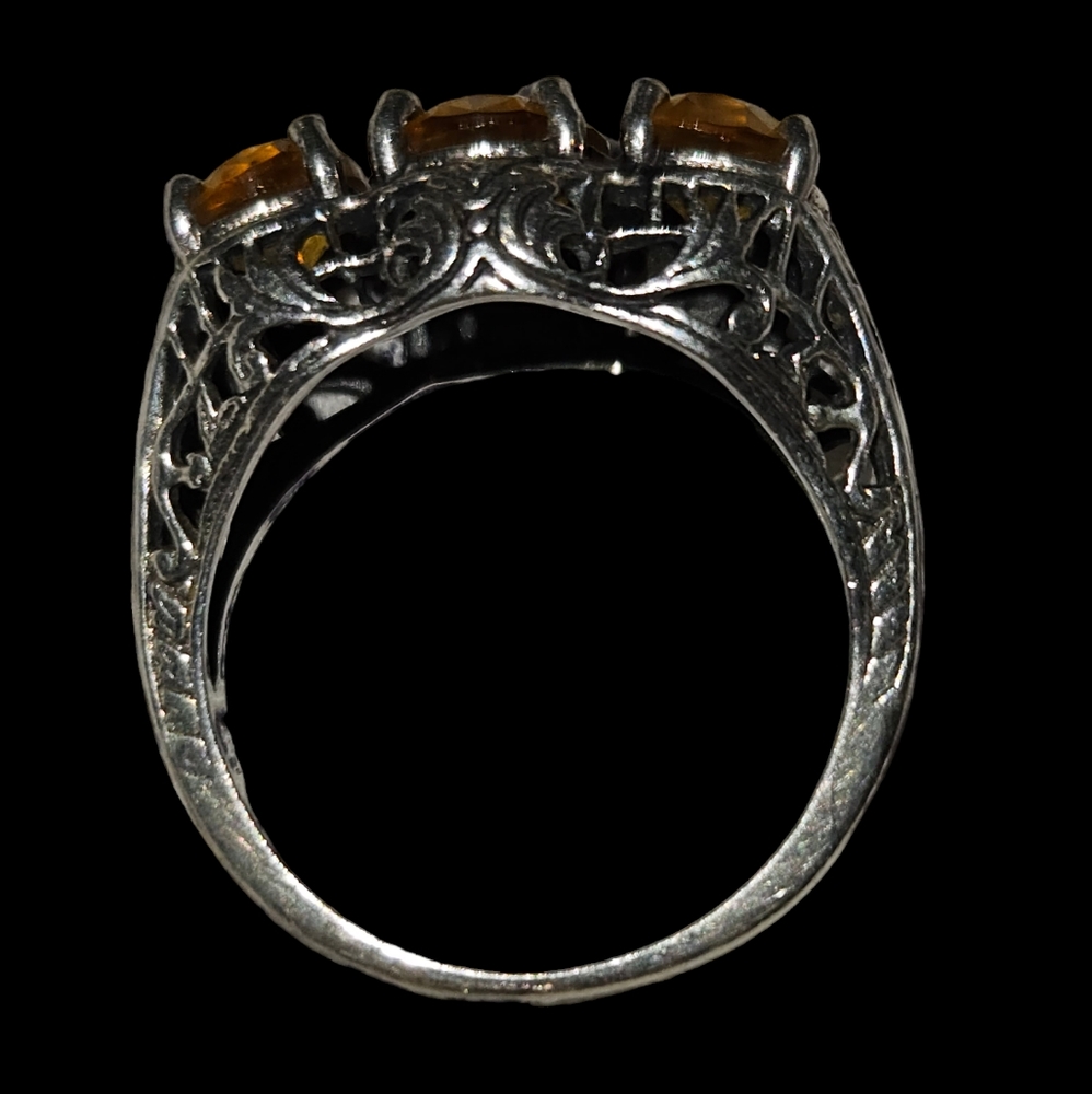 925 Sterling Silver with Citrine Setting - Picture 2 of 8